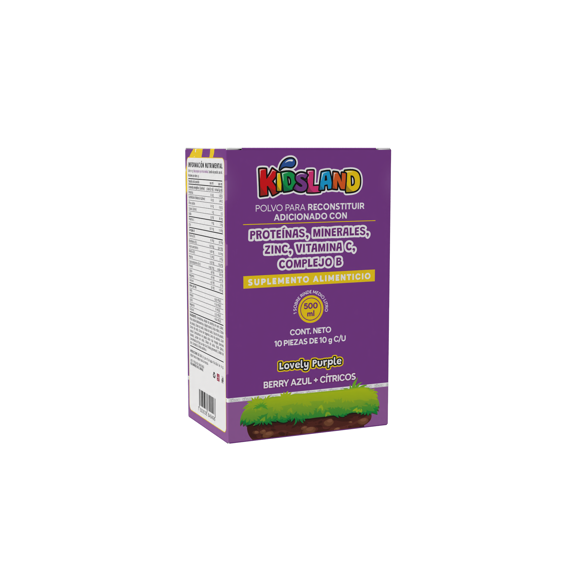 Bebida para Apoyar la Hidratación Lovely Purple | Adicionada con Minerales, Zinc, Vitamina C y Complejo B | 10 Sobres