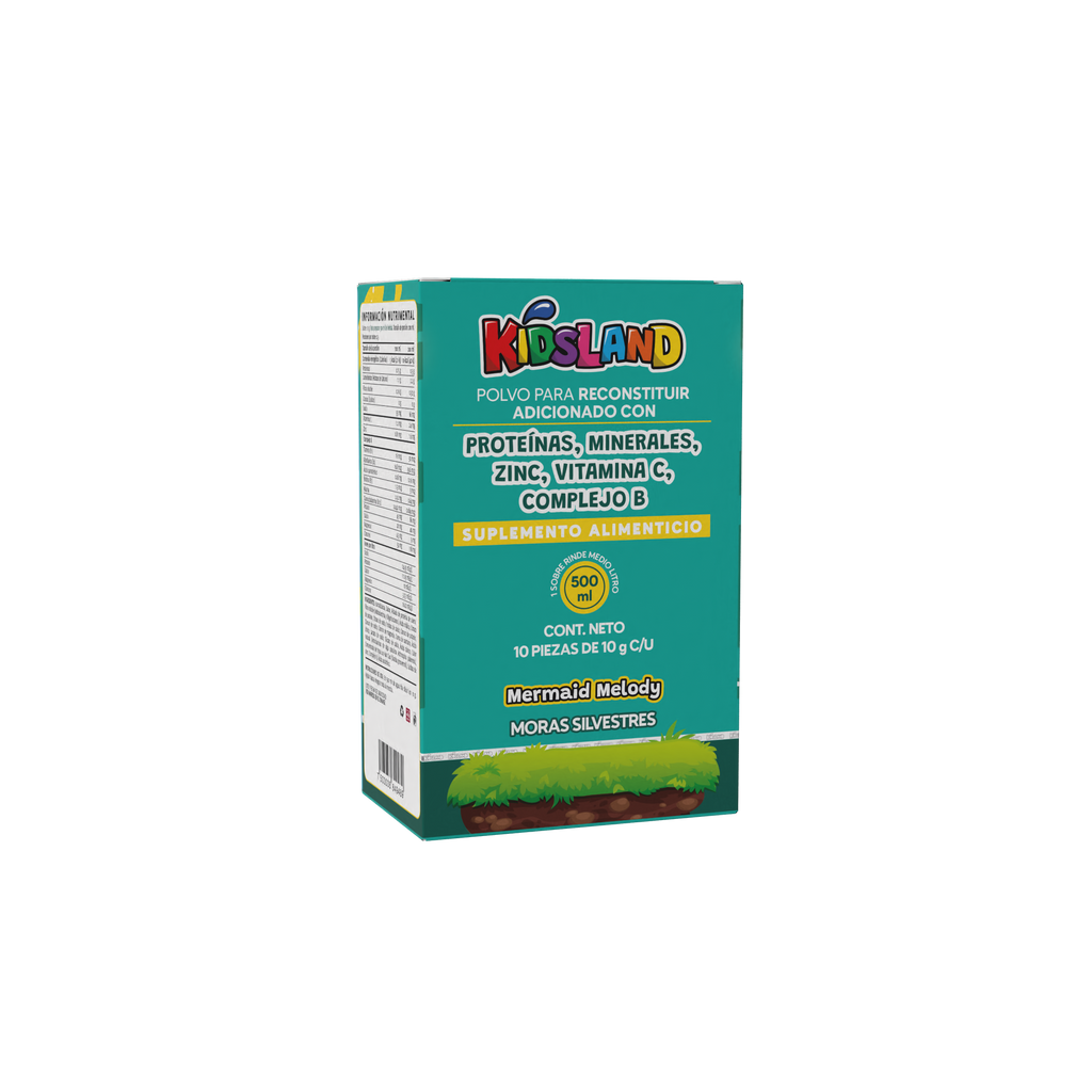 Bebida para Apoyar la Hidratación en Polvo Mermaid Melody | Adicionada con Minerales, Zinc, Vitamina C y Complejo B | 10 Sobres