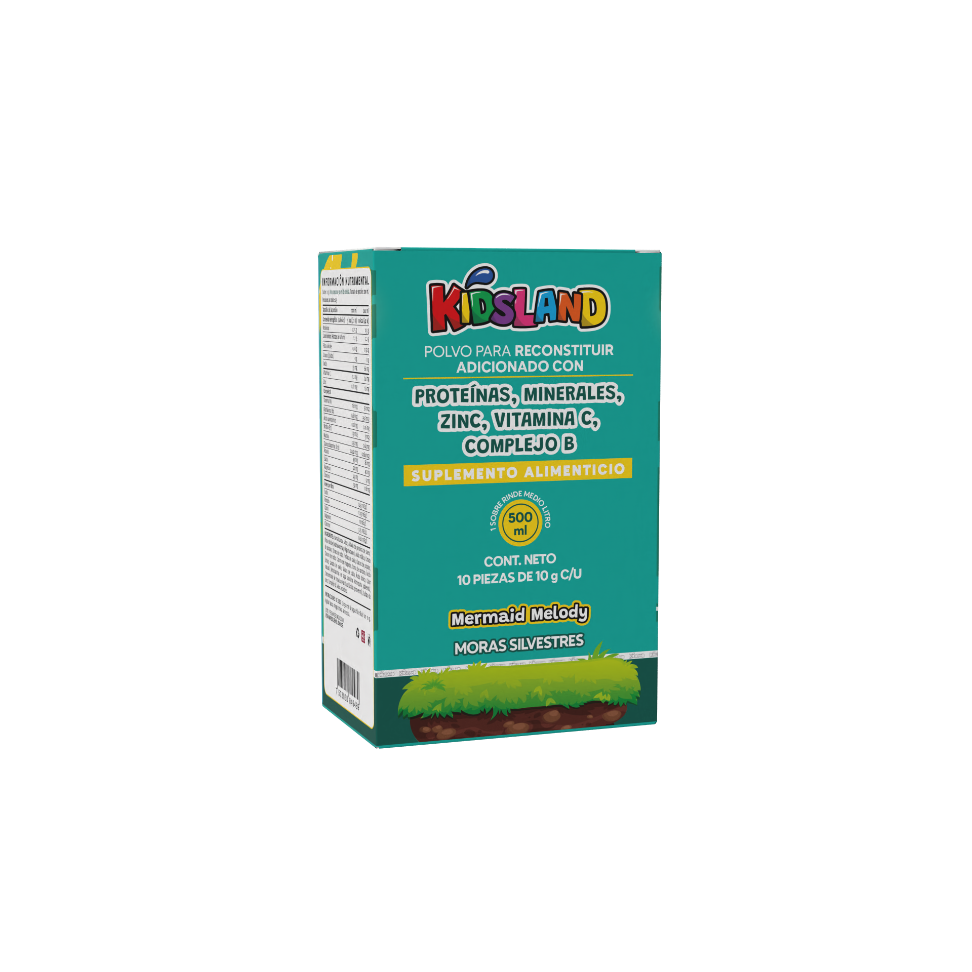 Bebida para Apoyar la Hidratación en Polvo Mermaid Melody | Adicionada con Minerales, Zinc, Vitamina C y Complejo B | 10 Sobres