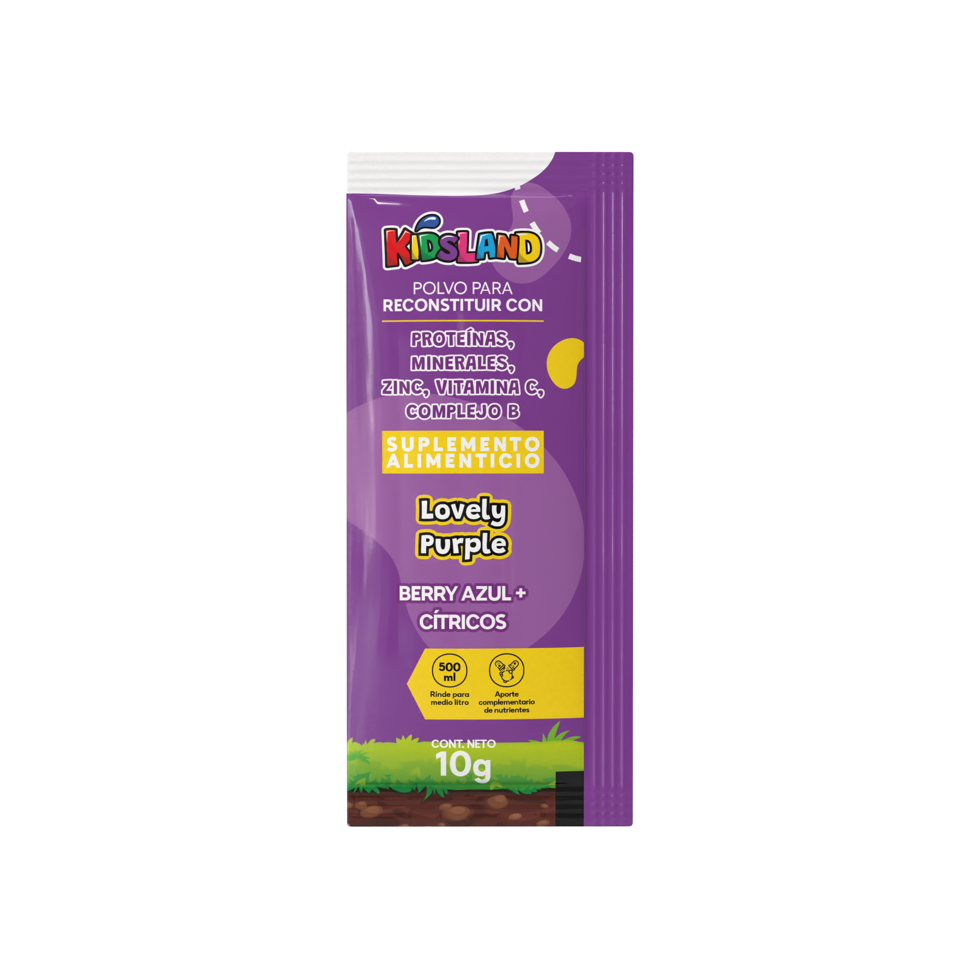 Bebida para Apoyar la Hidratación Lovely Purple | Adicionada con Minerales, Zinc, Vitamina C y Complejo B | 10 Sobres