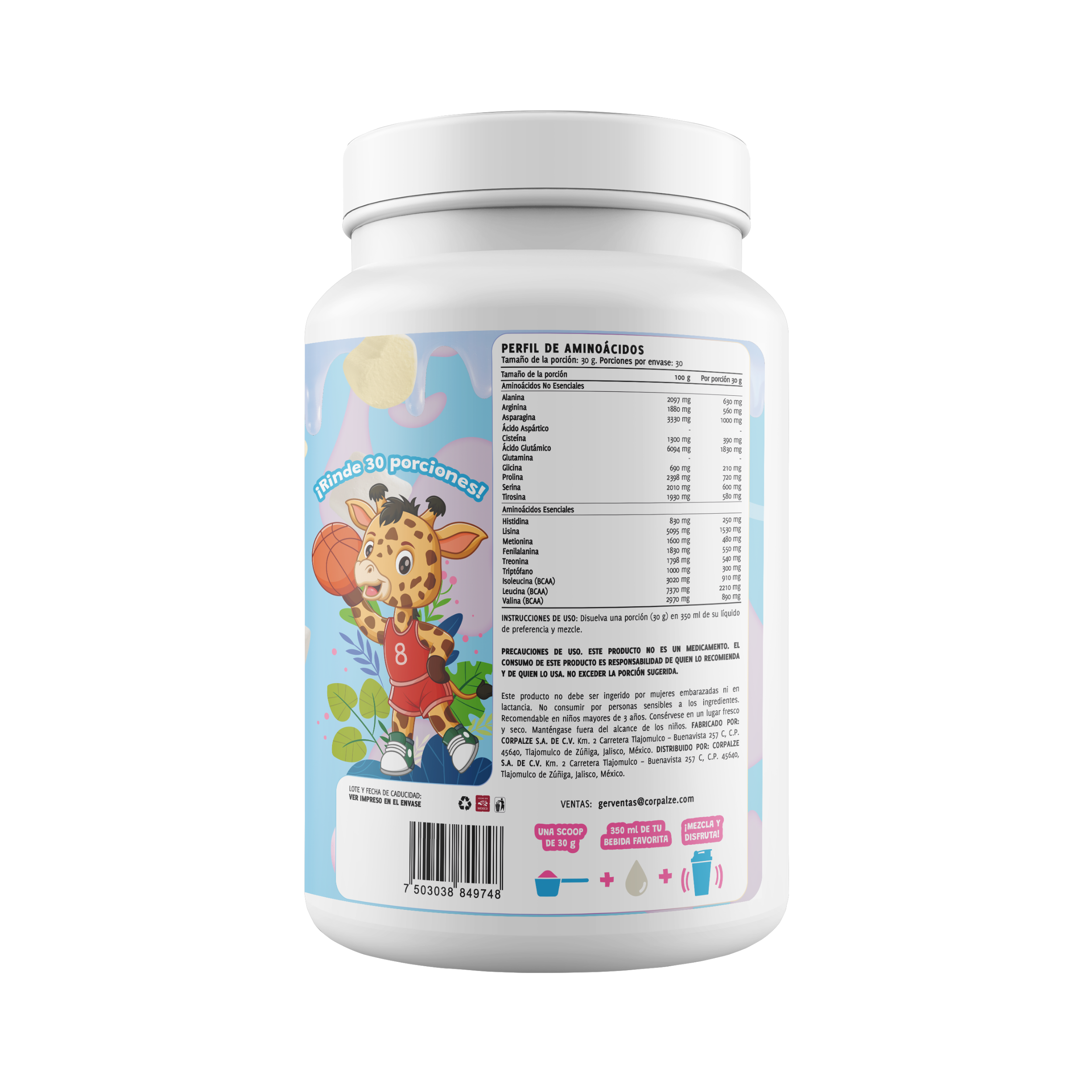 ProKids Proteína Bombinity | Adicionada con Vitaminas y Minerales | 900 g