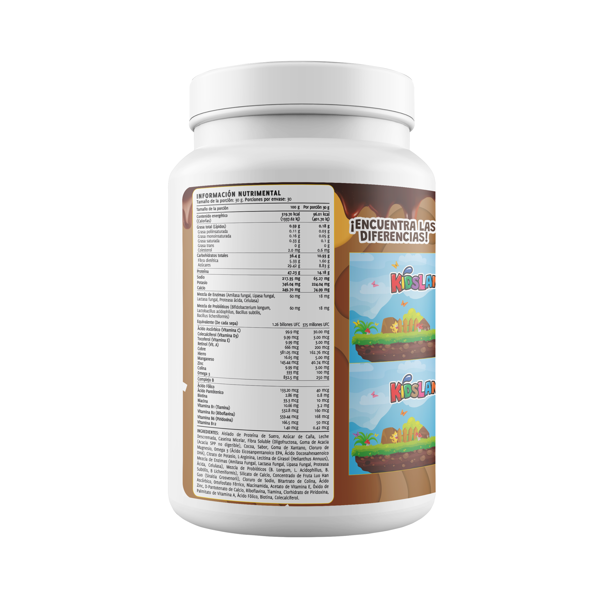 ProKids Proteína Charcolata | Adicionada con Vitaminas y Minerales | 900 g