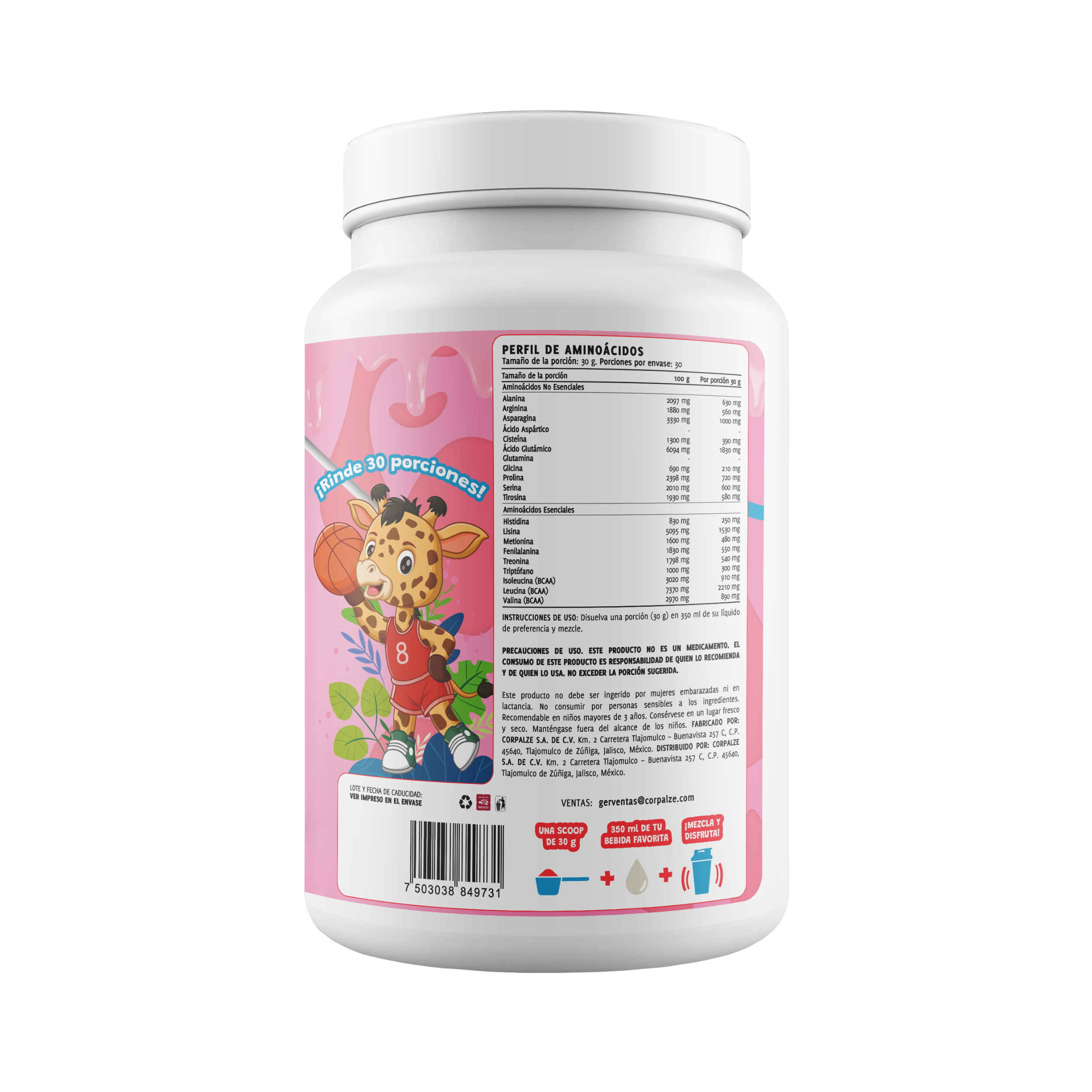ProKids Proteína Cherrymix | Adicionada con Vitaminas y Minerales | 900 g