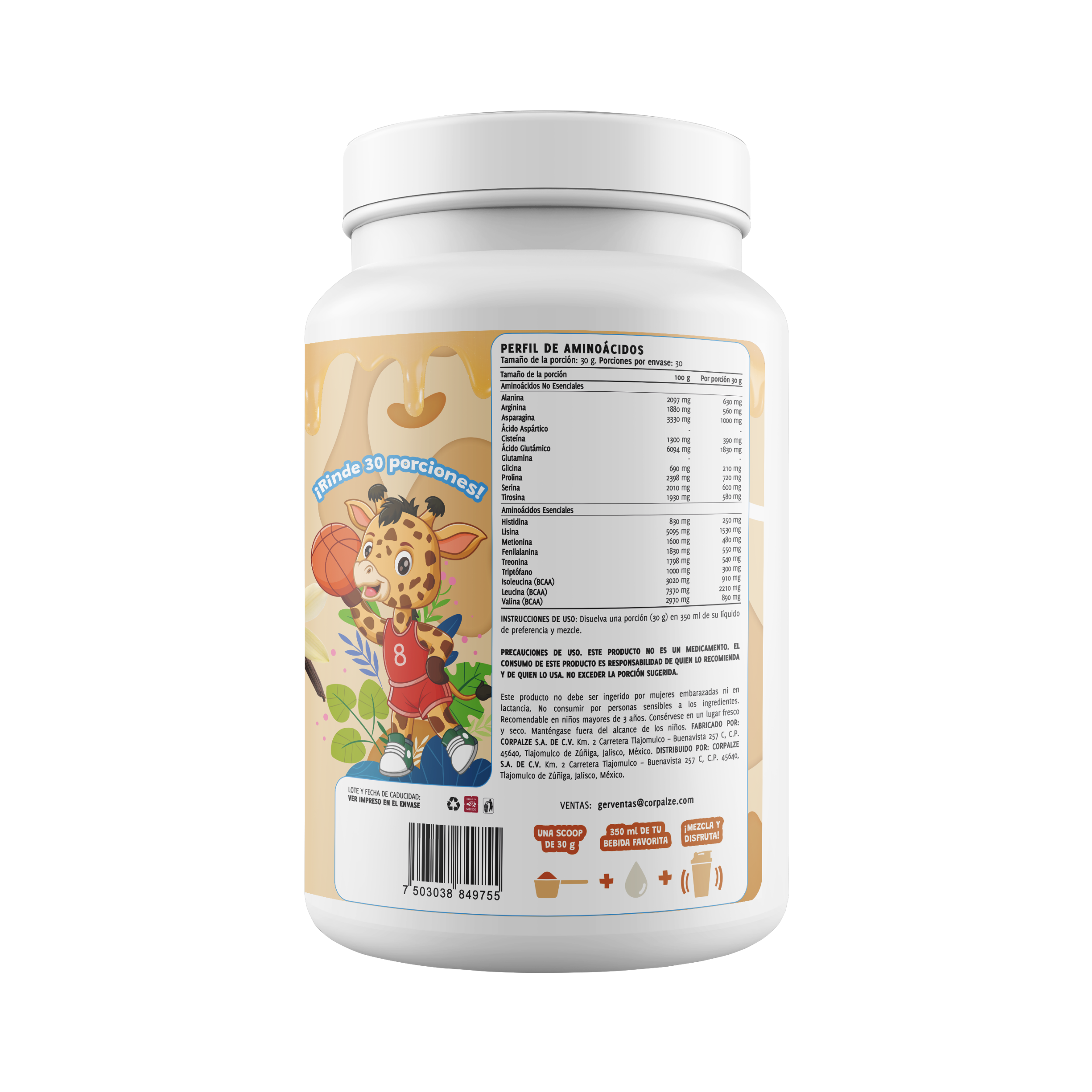 ProKids Proteína Vannilice | Adicionada con Vitaminas y Minerales | 900 g